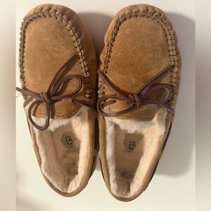 UGG Chestnut Suede Moccasin Slippers